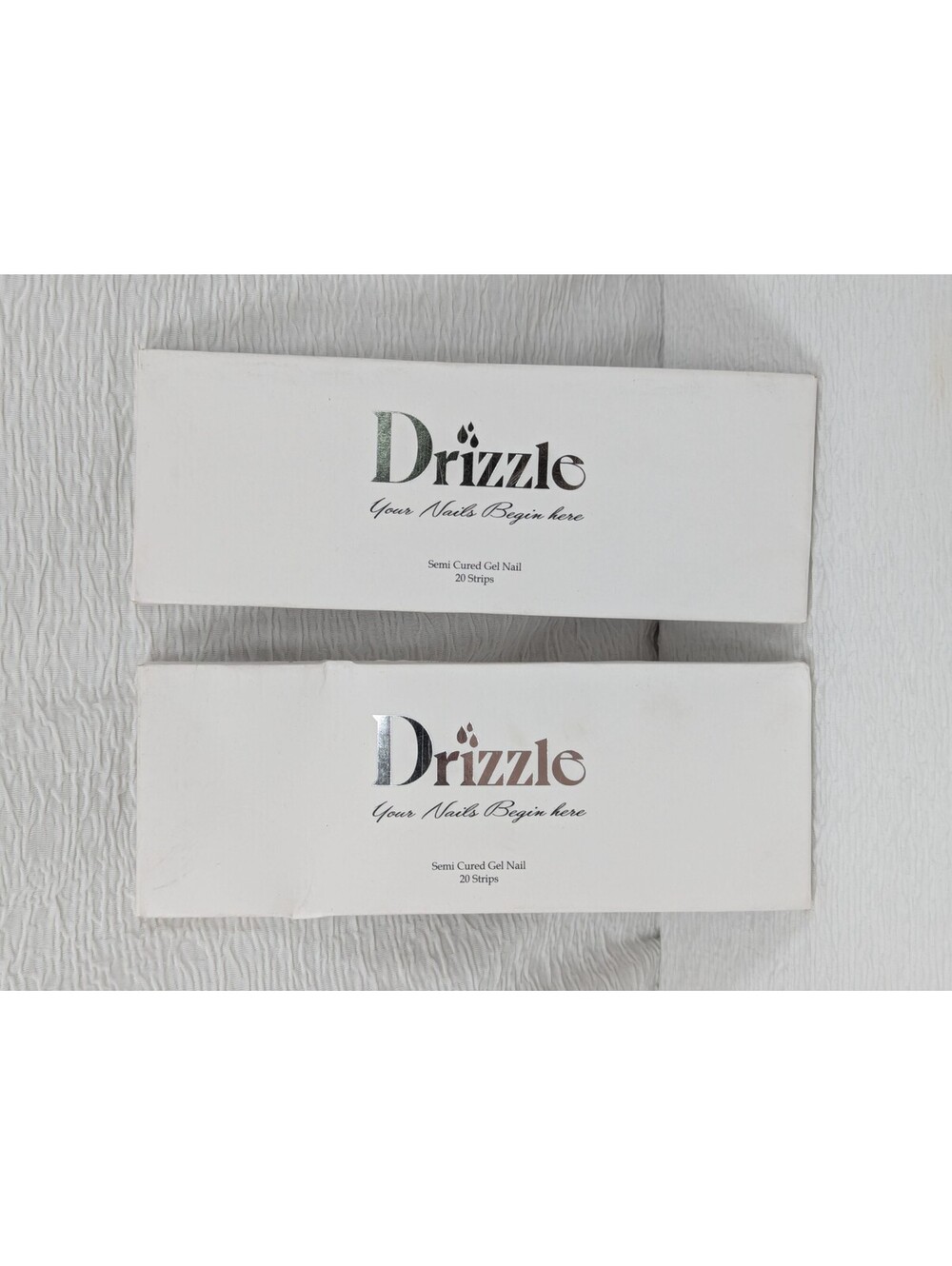 Drizzle - Semi Cured Gel Nail - 20 Strips Onyx - 2 Packs